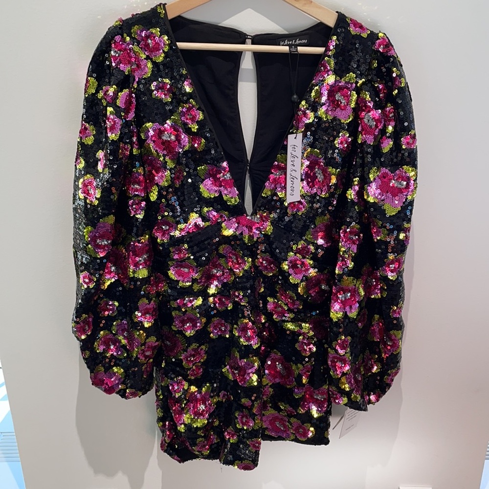 🆕 FOR LOVE & LEMONS | 👗 Stunning sequin dahlia dress - Picture 10 of 15